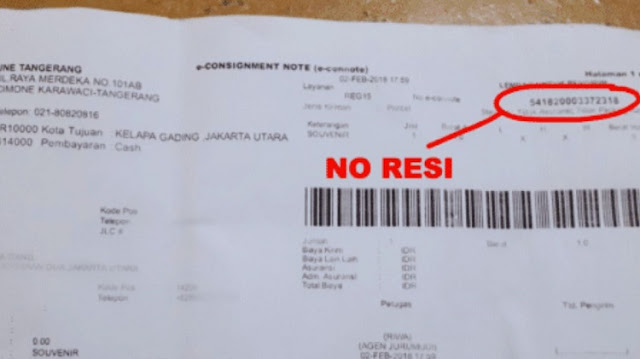 Nomor Resi JNE